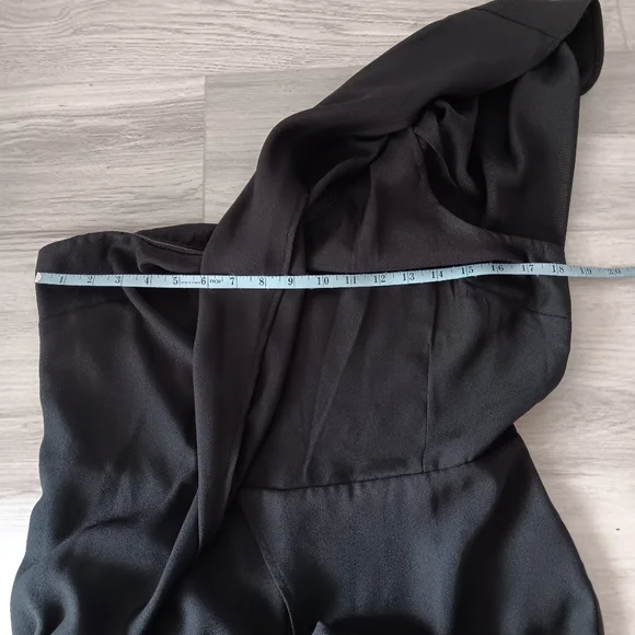 Venus One-Shoulder Draped Front Black Special Occasion Jumpsuit, Women's 10 - Picture 8 of 13